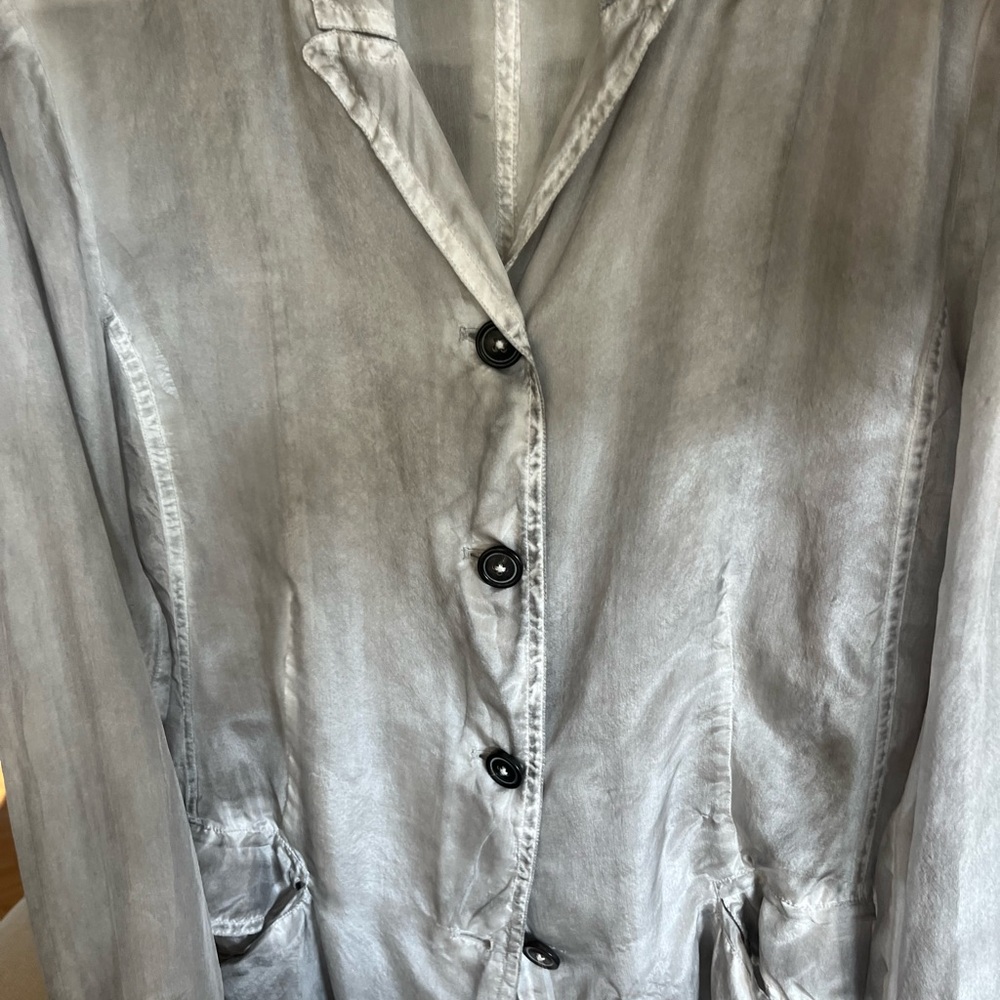 Rundholz Dip Gray Button-Up Jacket lightweight all
Silk
Small worn once